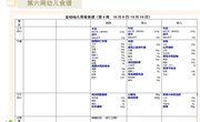 第六周幼儿食谱